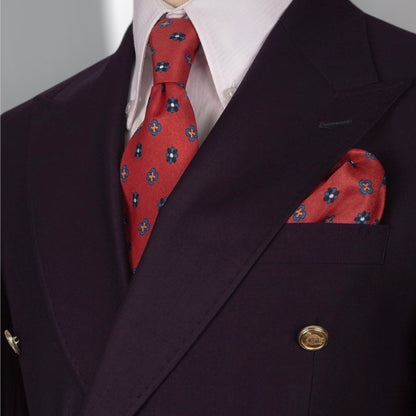 Dark purple double-breasted suit jacket